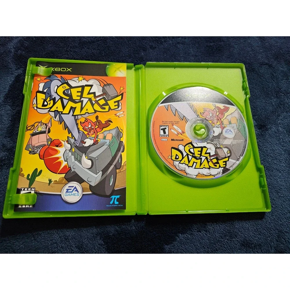 Cel Damage Microsoft Xbox Original 2001 EA Games CIB Complete Vehicular Combat